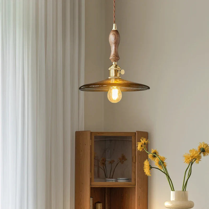 Decorbites™ LED Bernstein-Glas-Hängeleuchte – Amerikanischer Vintage-Stil für die Hausdekoration
