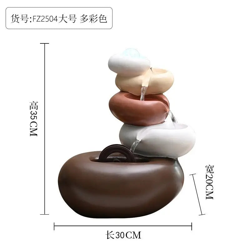 Decorbites™ Zirkulierender Wasserbrunnen zur Dekoration des Wohnzimmers und des Eingangsbereichs