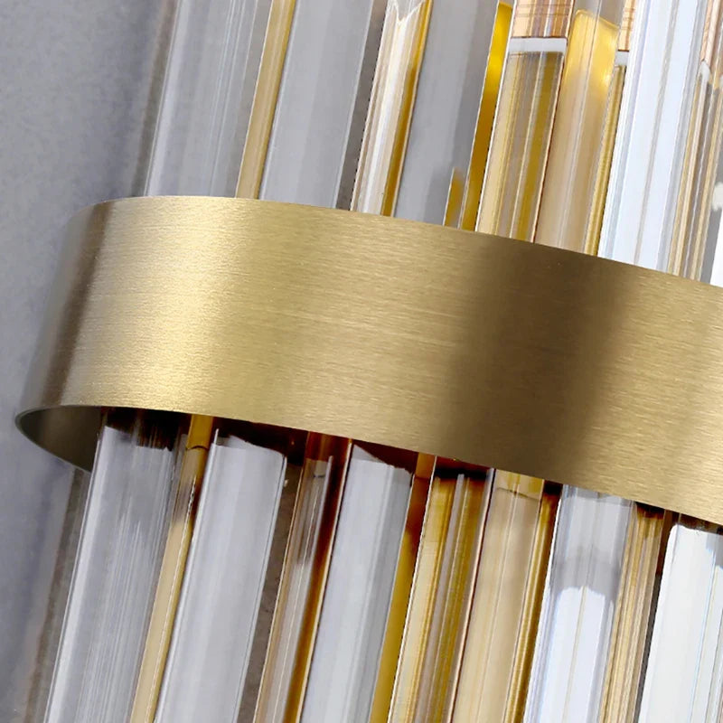 Gold Crystal Wall Light Dia25cm LED Design