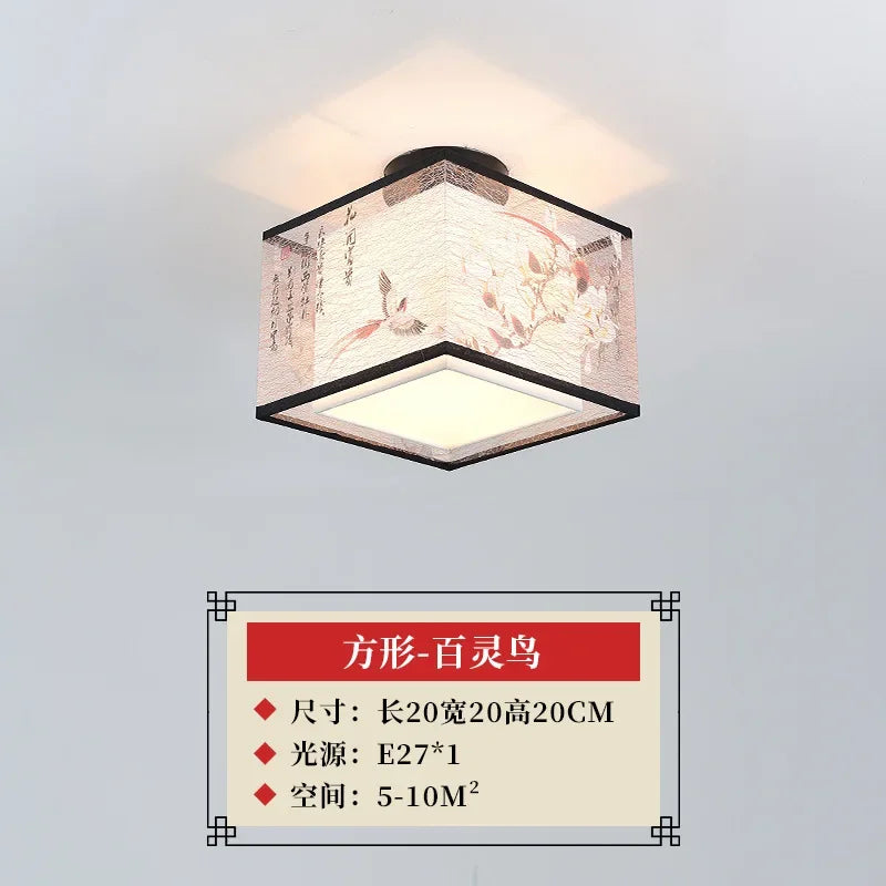 Decorbites™ Lotus Chinesische Kronleuchter Deckenlampe Einfaches Korridor-Gemälde LED-Beleuchtung