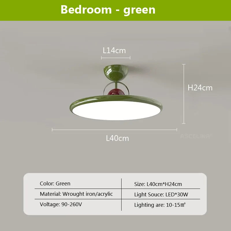 DecorBites™ Cream Iron Nordic LED Ceiling Light - Indoor Decorative Luminaires