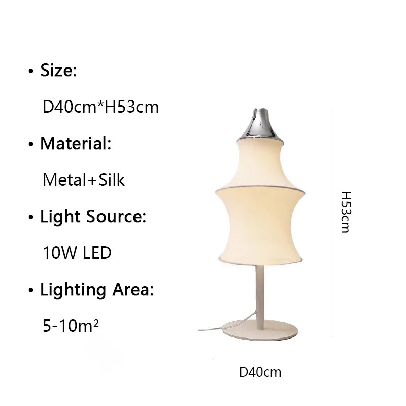 Decorbites™ Sahne-Seide Japanische LED-Stehlampe für modernes Wohnzimmer-Dekor