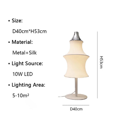 Decorbites™ Sahne-Seide Japanische LED-Stehlampe für modernes Wohnzimmer-Dekor