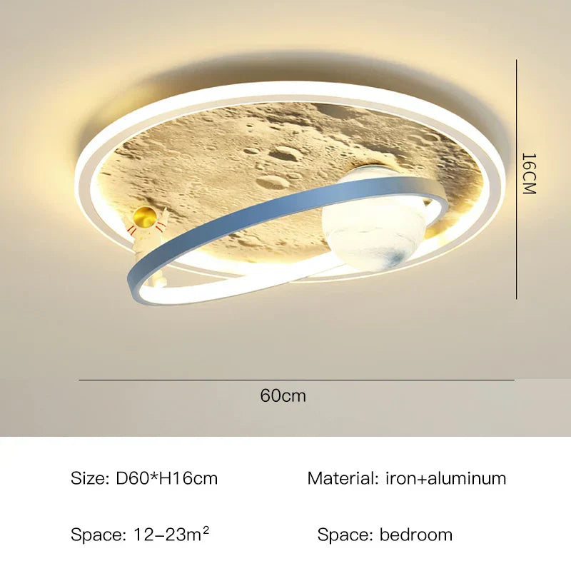 Blue Pink Moon Ceiling Light