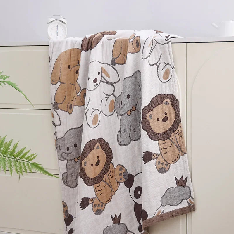 Decorbites™ Kawaii-Cartoon-Erwachsene-Badhandtuch - Weiches Baumwoll-Gaze, saugfähig & schnell trocknend - Groß 80x160cm Strandumhang