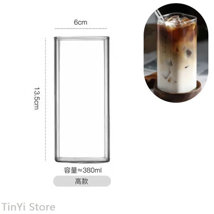 Decorbites™ Glas-Kaffeetasse Teetasse Becher mit Henkel Trinkgeschirr Frühstück Milchbecher Glasbecher