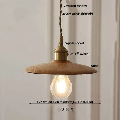 Decorbites™ Klar-Glas Walnuss-Holz LED-Hängeleuchte - Nordisch Moderne Hängelampen