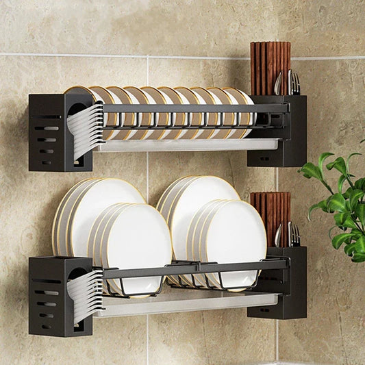 Decorbites™ Küchenwand-Organizer-Regal Utensilien-Abtropfhalter Aufbewahrungshalter Regale