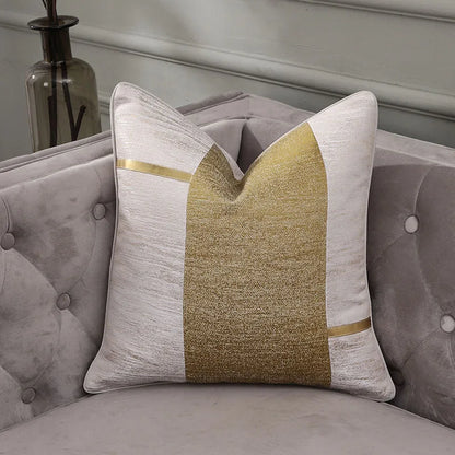 DecorBites™ Frosted Gold Satin Lumbar Pillow Covers - Luxe Sofa Cushion Cases