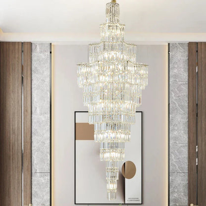 Decorbites™ Kristall-Treppenhaus-Lüster: Luxuriöser europäischer Stil für das Wohnzimmer einer Villa