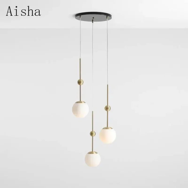 Decorbites™ Gold-Glas-Leuchter 3-Kopf-Lampe für Wohn- und Esszimmer