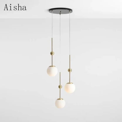 Decorbites™ Gold-Glas-Leuchter 3-Kopf-Lampe für Wohn- und Esszimmer