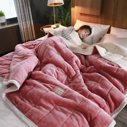 Decorbites™ Kuscheliges Korallen-Fleece-Doppelbettdecken - Superweiche Plüschdecke