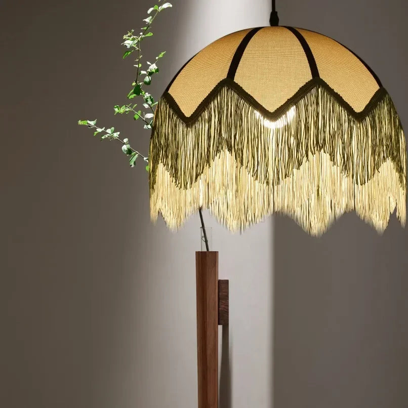 Decorbites™ Französisches Retro-Stil-Schlafzimmer-Lüster | Geflochtene Stoff-Pendant-Lampe