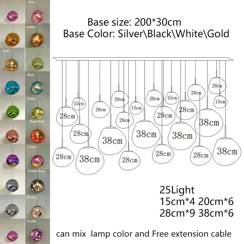 Nordic Lava Acrylic Pendant Light