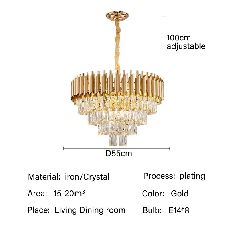 Decorbites™ Kristall-Hängeleuchter - Moderne Luxus-LED-Beleuchtung für Wohnzimmer, Esszimmer, Schlafzimmer
