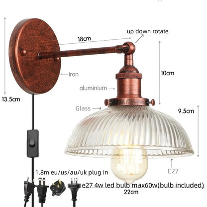 Decorbites™ Klares Glas LED Wandapplikation | Industrielle ländliche Treppenbeleuchtung