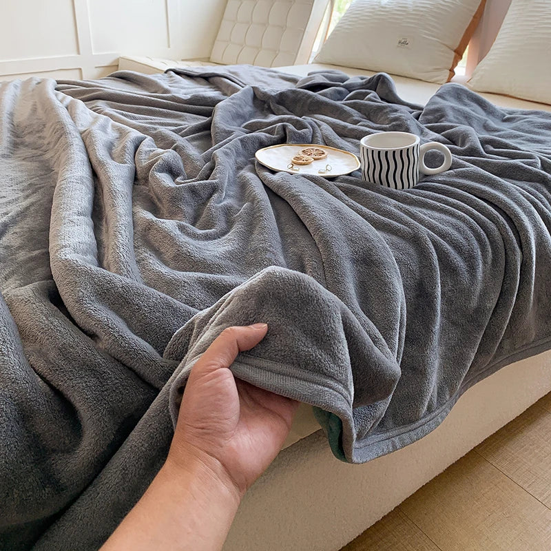 Decorbites™ Korallen-Samtfutter Sommerdecke: Extra weich, hautfreundlich, maschinenwaschbar