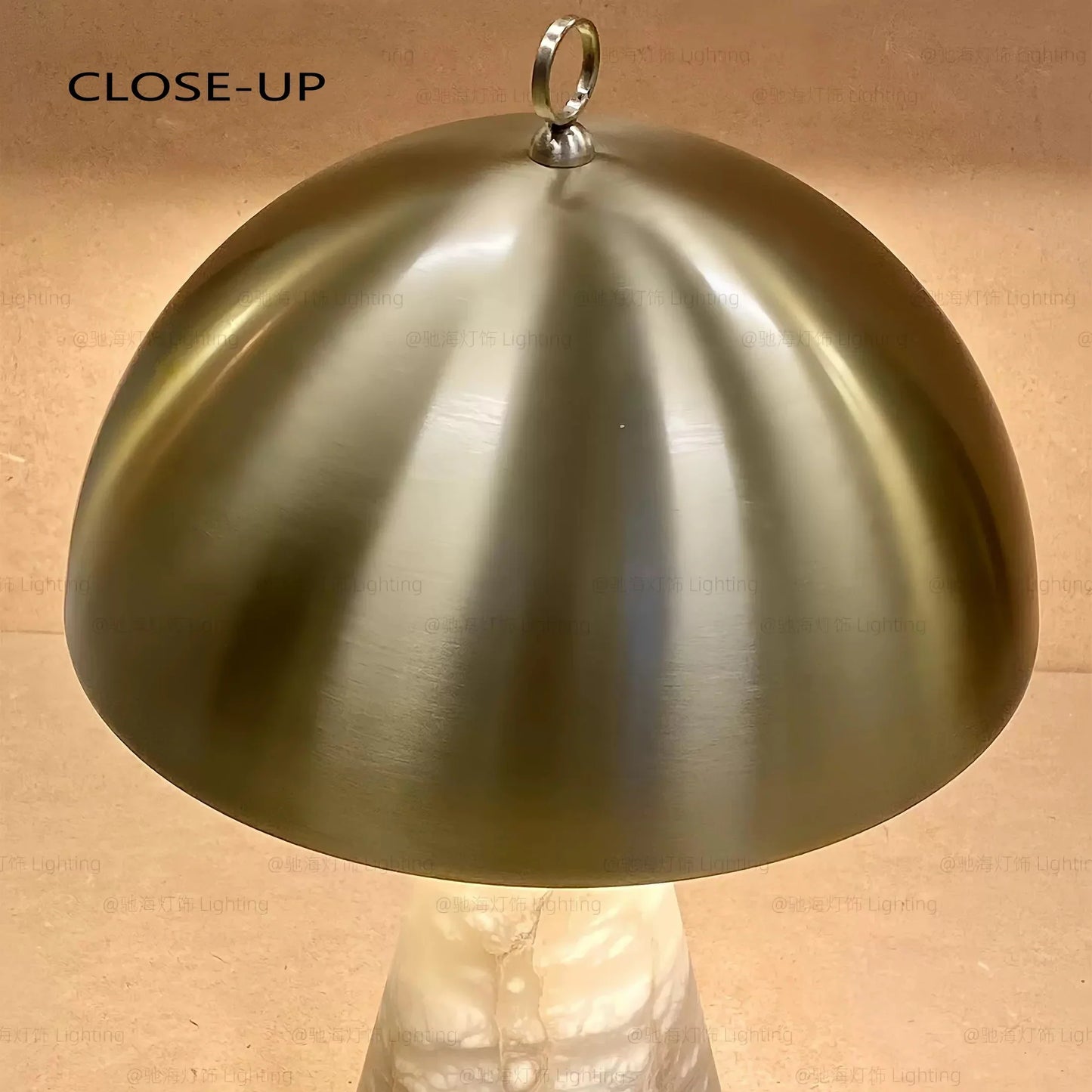 Decorbites™ Elegante Natürliche Marmor-Tischlampen mit Kupfersteinbasis