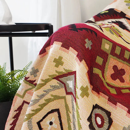 Decorbites™ Geo-Ethnisches Wurfdecken - Doppelseitige Boho-Sofabezug & Reiseteppich