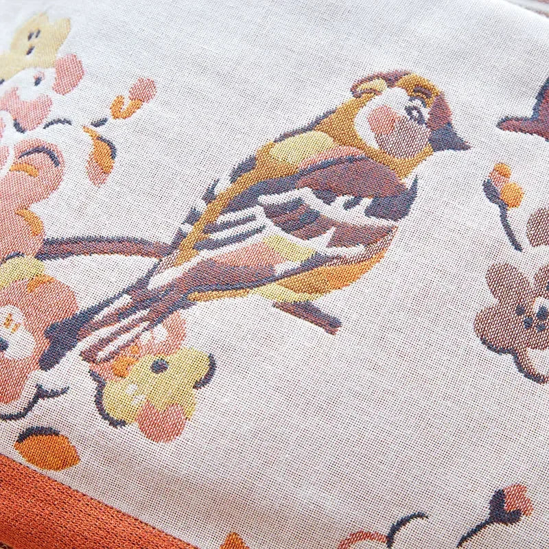 Decorbites™ Baumwoll-Gaze-Pfau-Badhandtuch - Weich, hautfreundlich, schnell trocknend - 90x180 cm