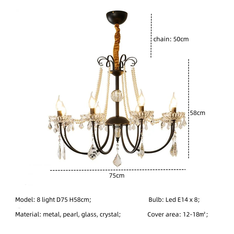 Decorbites™ Kristall-LED-Kronleuchter Wohnzimmer Luxusbeleuchtung E14 Hänge-Lampen