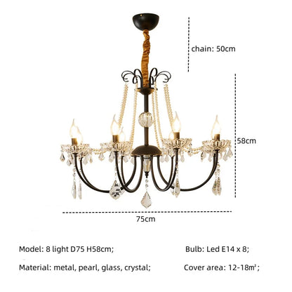 Decorbites™ Kristall-LED-Kronleuchter Wohnzimmer Luxusbeleuchtung E14 Hänge-Lampen