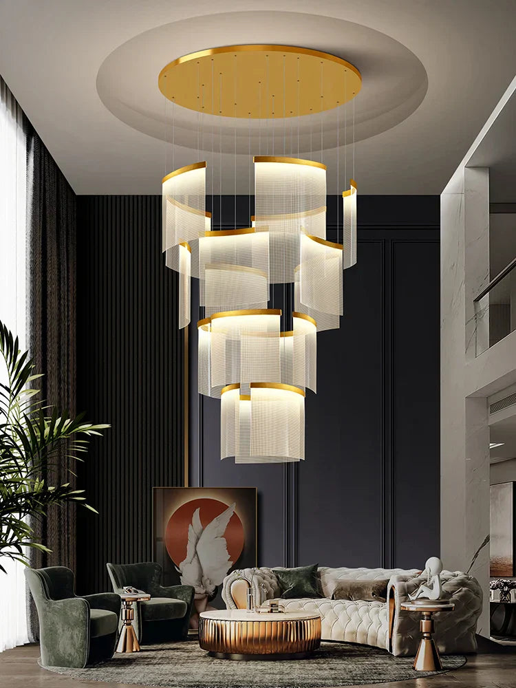 Decorbites™ Acryl-LED-Kronleuchter: Moderne Lichtluxus dimmbare Pendelleuchte für das Wohnzimmer – elegante Leuchtarmaturen