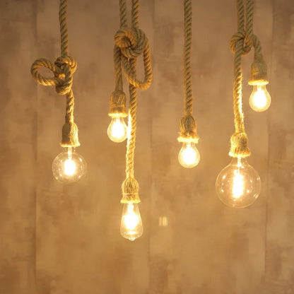 Decorbites™ Hanfseil-Hängeleuchten Retro-Loft-Industrie-Stil Hängelampe für Wohnzimmer Heimdekoration