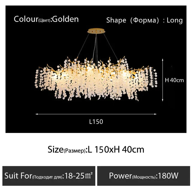 Decorbites™ Kristall-LED-Kronleuchter: Elegantes nordisches Ast-Design für Wohnzimmer, Hotel, Essbereich