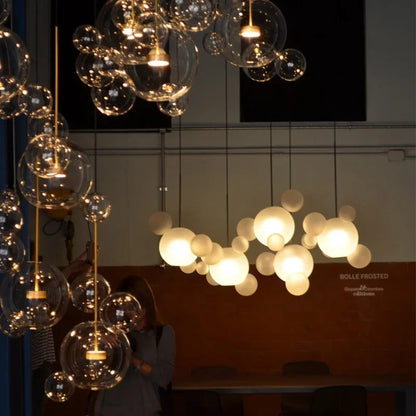 Decorbites™ Glas-Blase-LED-Kronleuchter: Stilvolle Deckenbeleuchtung für Ess- und Wohnzimmer