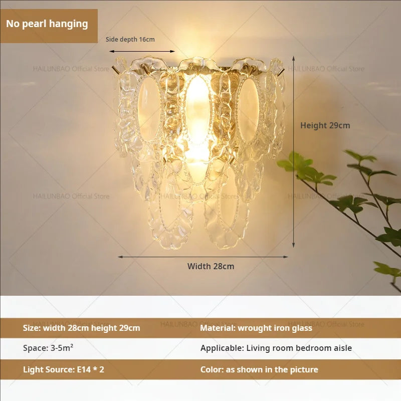Crystal Glass Wall Lamp