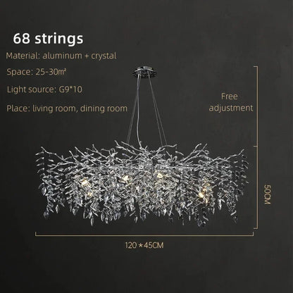 Decorbites™ Kristall-Hängeleuchter Luxus-LED-Beleuchtung Ast-Design für Wohn- und Esszimmer