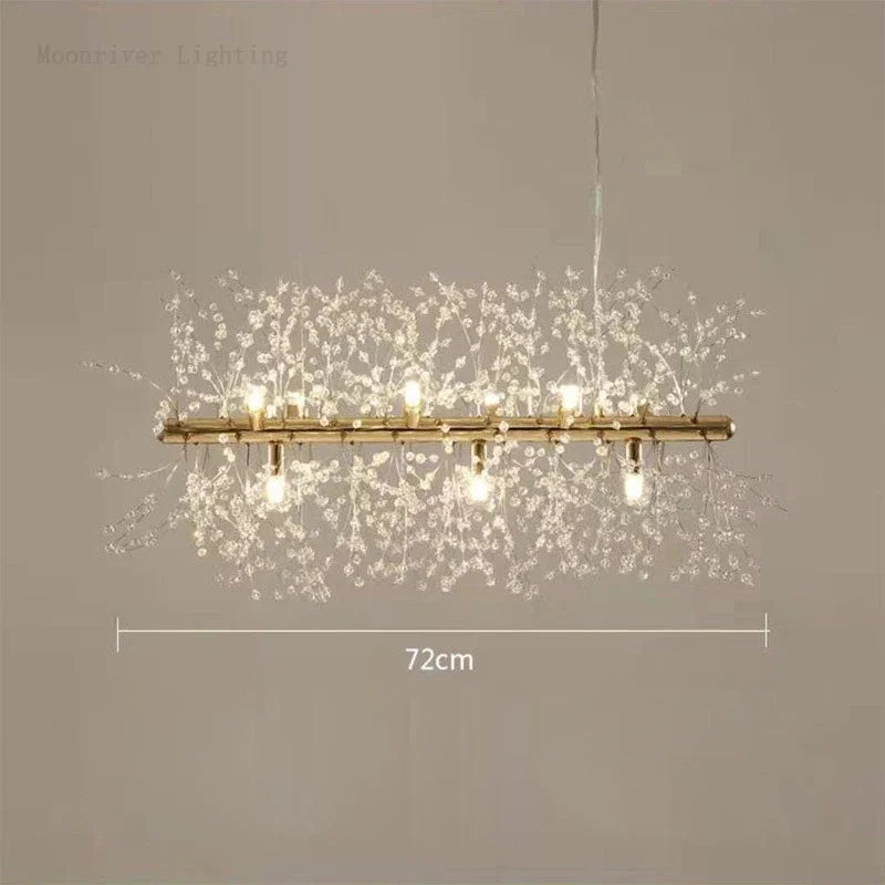 Decorbites™ Löwenzahn-Kristall-Leuchter: Moderner nordischer Stil LED-Hängeleuchte für das Wohnzimmer