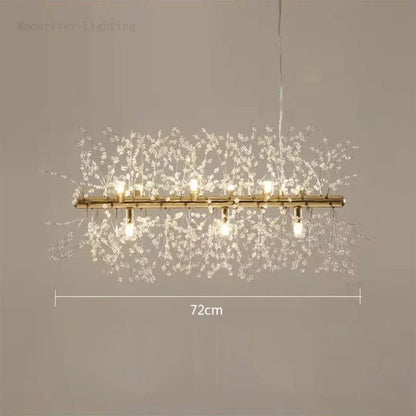 Decorbites™ Löwenzahn-Kristall-Leuchter: Moderner nordischer Stil LED-Hängeleuchte für das Wohnzimmer