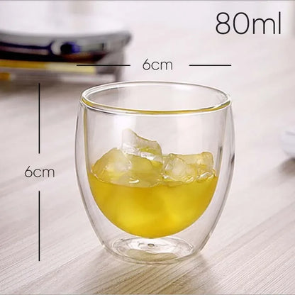 Decorbites™ Set aus doppelwandigen Gläsern - Becherhalter für Whiskey Wein Wodka Bier Champagner Milchtee Becher