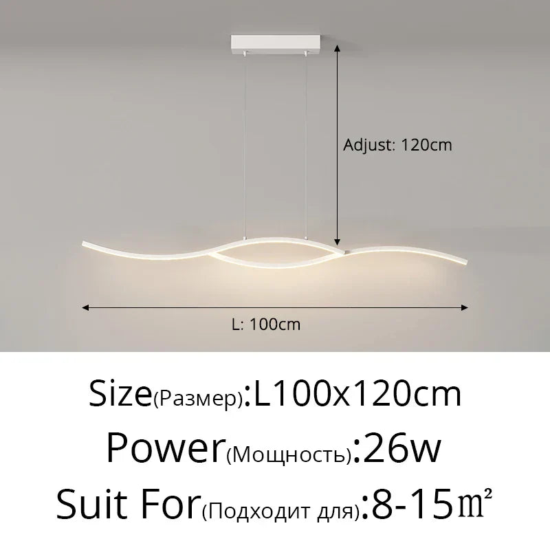 Decorbites™ LED-Pendantleuchter: Modernes nordisches Streifenlicht für Esszimmer, Küche, Büro, Aufenthaltsraum