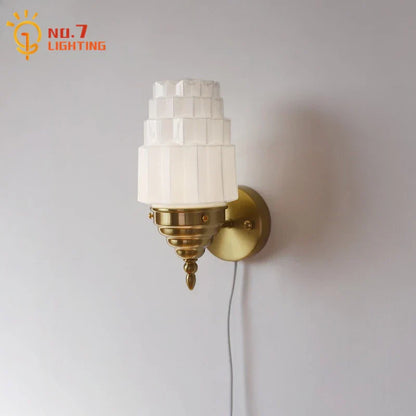 Decorbites™ Cremeglas-LED-Wandleuchte Eisenkunst Chrom/Gold Wohnzimmer Schlafzimmer Hintergrund