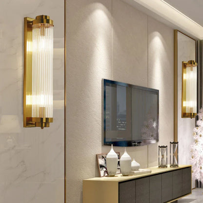 Decorbites™ Kristall-Wandleuchte: Moderne Wohnzimmer-Nachttischleuchte Glas Gold Leuchte