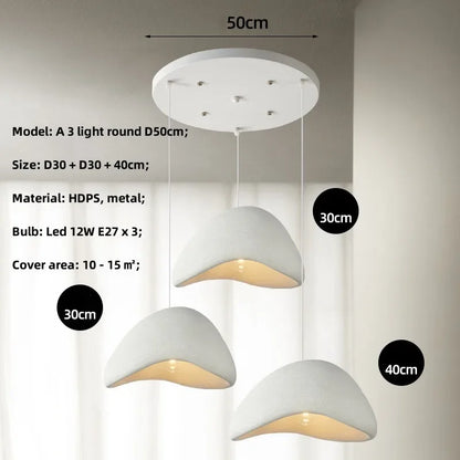 DecorBites™ LED Wabi Sabi Chandelier: Modern Minimalist Pendant Light for Home, Dining, Living Room