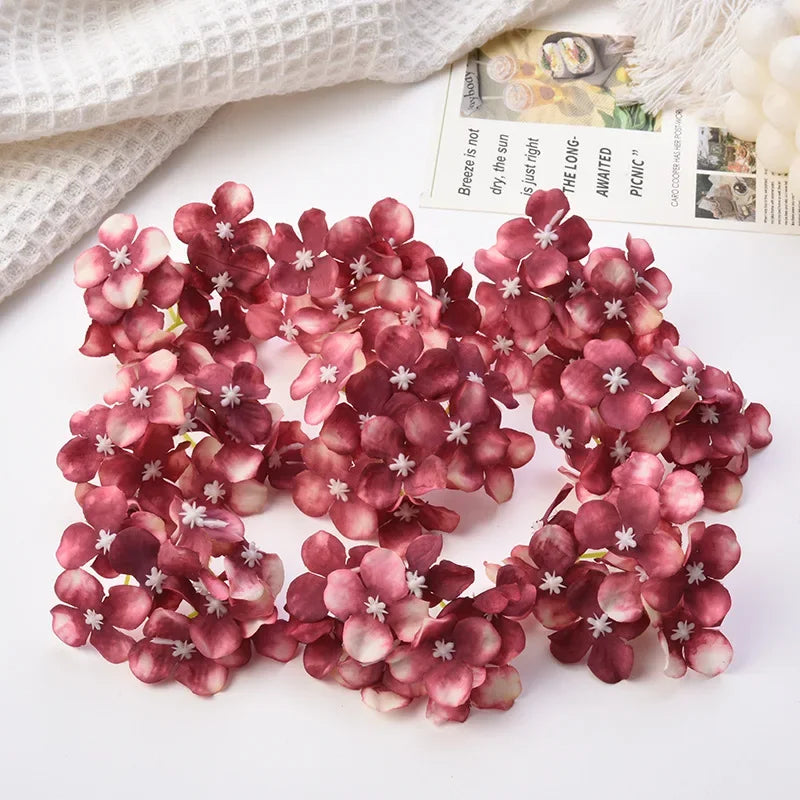 Decorbites™ Hortensienblüten: 30 Stk. 8 cm künstliche Blumen für Heimdekoration, Hochzeit, DIY-Kränze