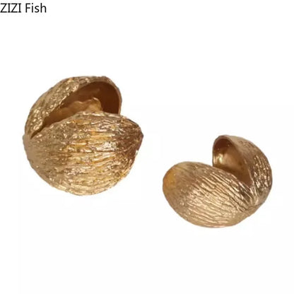 Decorbites™ Goldene Nuss-Schalen-Ornamente Moderne Handwerkskunst Schreibtisch-Dekoration Kunstwerk Raumästhetik Dekoration