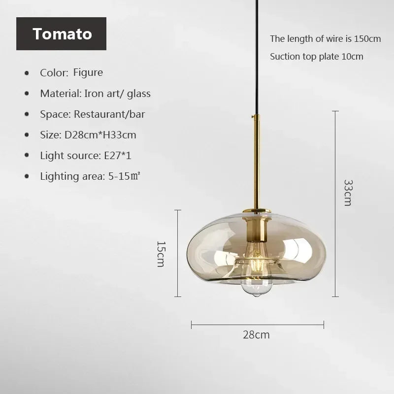 Decorbites™ Industrielles Glas-Hängeleuchte für Wohnzimmer Küchen-Kronleuchter