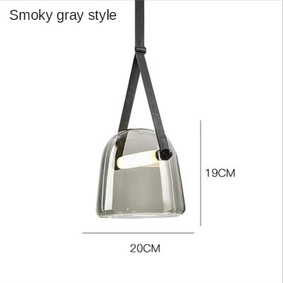 Decorbites™ Glas-Hängeleuchten Leder-Pendant-Lampe für Küche Wohnzimmer Schlafzimmer