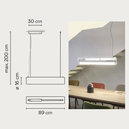 Decorbites™ Klare Glas-Zylinder-Hängelampe | Moderne Innen-Aufhängelampe
