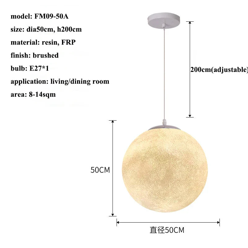 Decorbites™ Sahne-Mond LED-Hängeleuchter: Moderne Beleuchtung für Wohnzimmer, Küche und Schlafzimmer