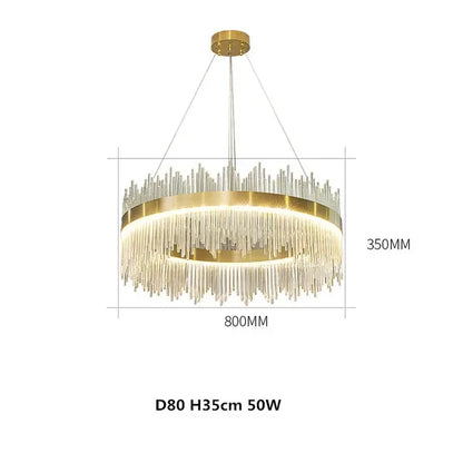 Decorbites™ Gold-Kristall-Kronleuchter dimmbar Luxus-Pendantleuchten für Schlafzimmer & Wohnzimmer