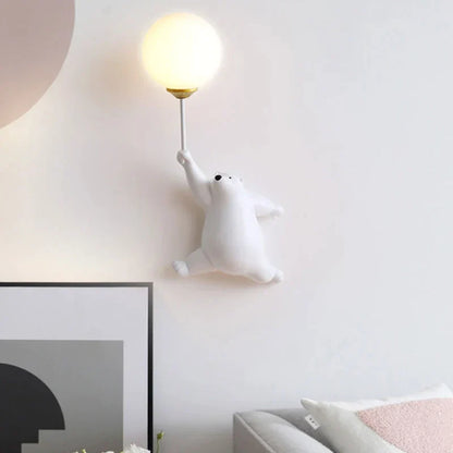 DecorBites™ Kids Bear Moon Wall Lamp | 3D Printed Bedroom Interior Light