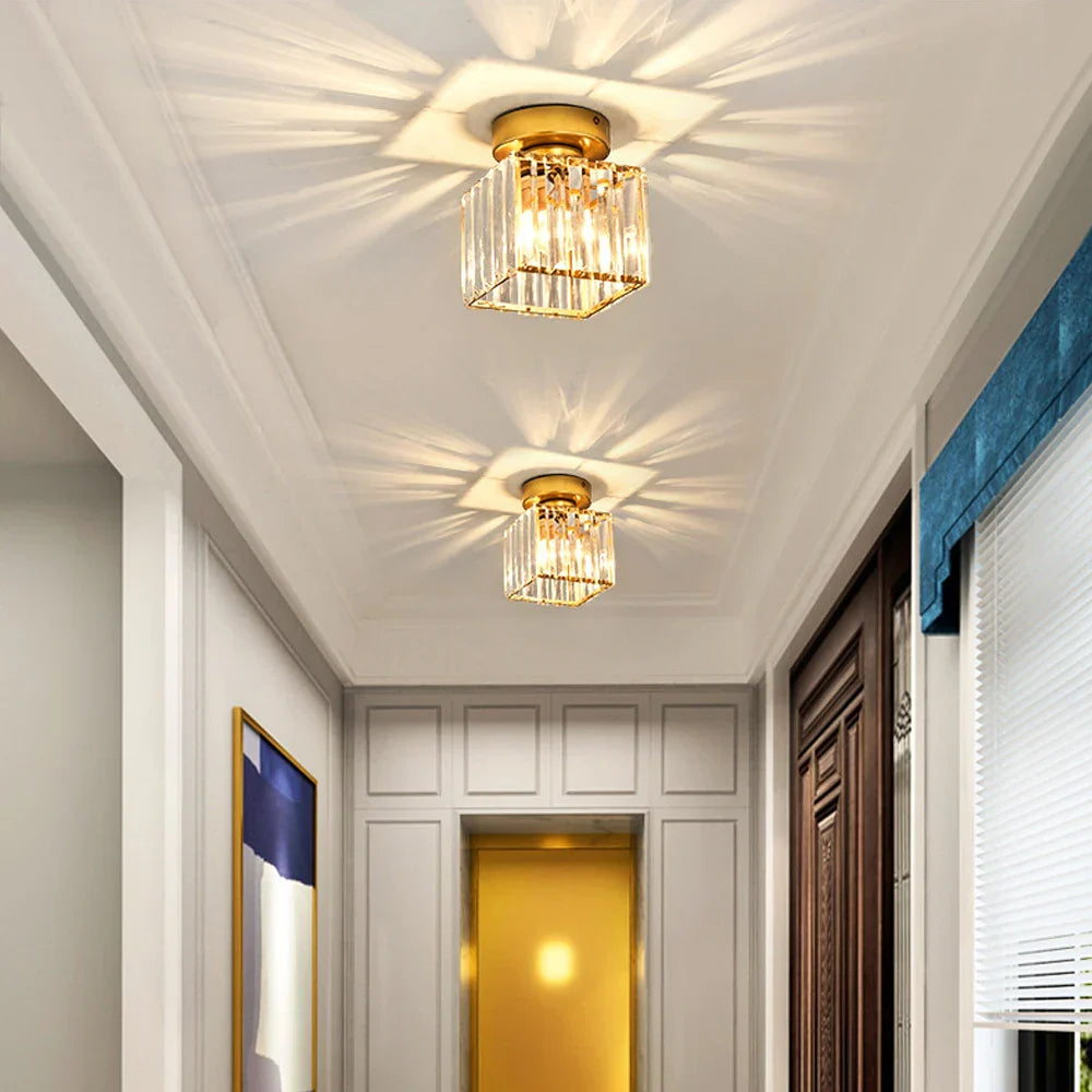 DecorBites™ Gold Iron Cage Ceiling Light Modern Nordic Decor Retro Loft Fixture E27