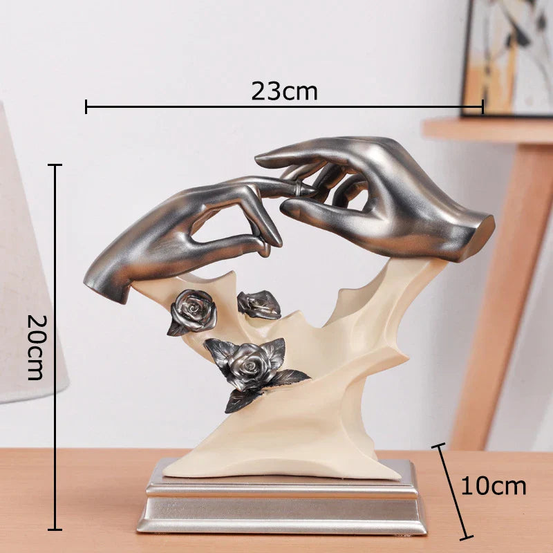 Decorbites™ Paar-Ringe-Statue Schreibtisch-Dekoration Harz-Handwerk Raum-Dekoration